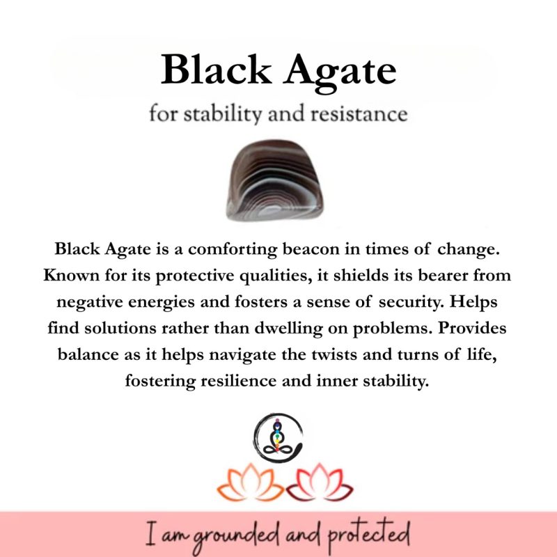 Black Agate Women’s Beaded Bracelet - Image 2