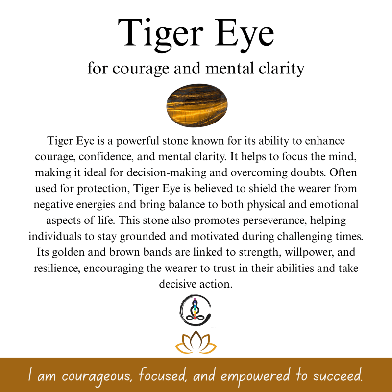 Tiger Eye Natural Stone Men's Leather Bracelet - Image 4