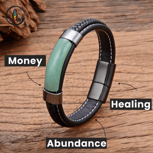 Aventurine Handmade Leather Healing Bracelet