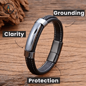 Hematite Handmade Leather Healing Bracelet