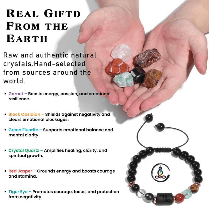 Capricorn Zodiac Sign Natural Stone Gift Box - Image 3