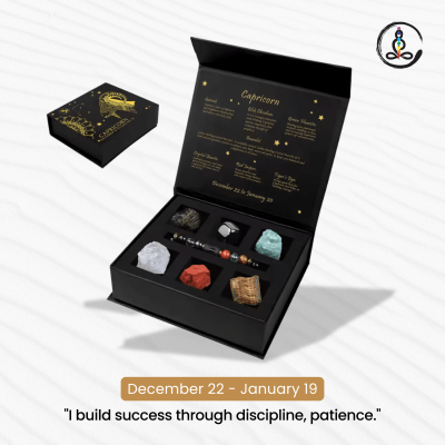 Capricorn Zodiac Sign Natural Stone Gift Box