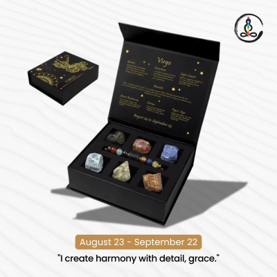 Virgo Zodiac Sign Natural Stone Gift Box