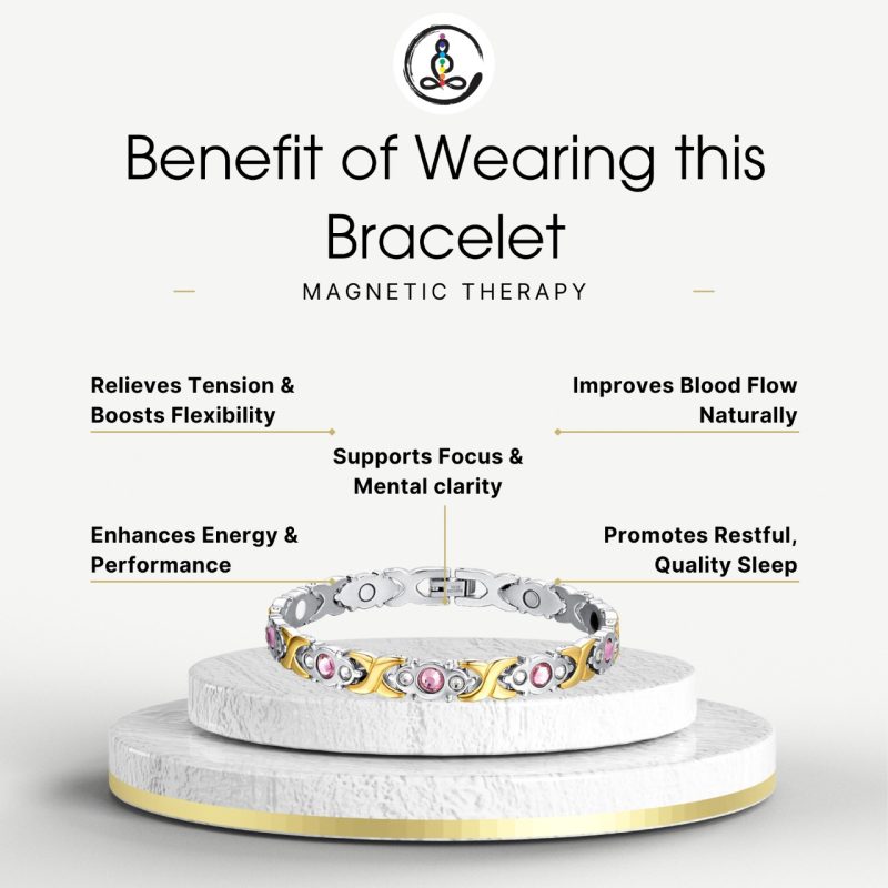 Zirconia Titanium Steel Women's Magnetic Therapy Bracelet - Image 3