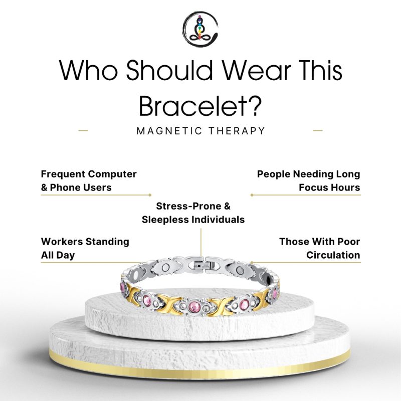 Zirconia Titanium Steel Women's Magnetic Therapy Bracelet - Image 2