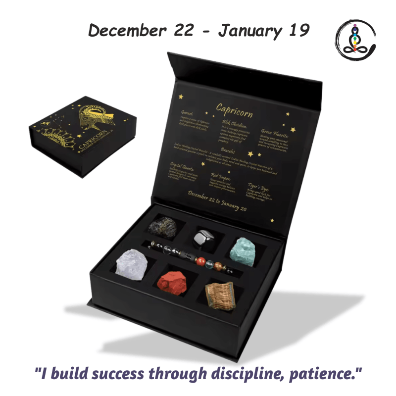 Capricorn Zodiac Sign Natural Stone Gift Box - Image 2
