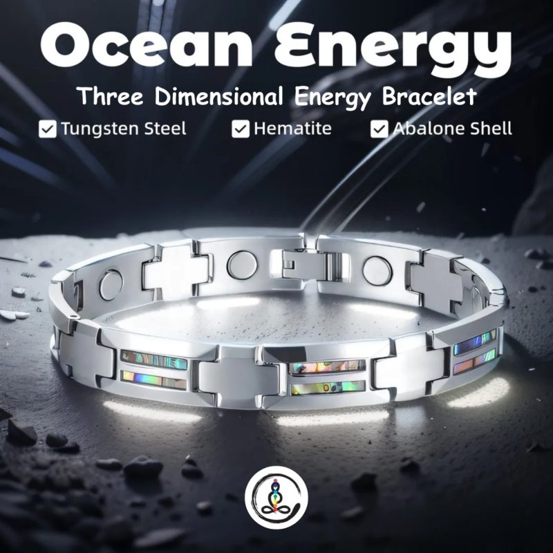 Abalone Shell Hematite Men's Magnetic Bracelet