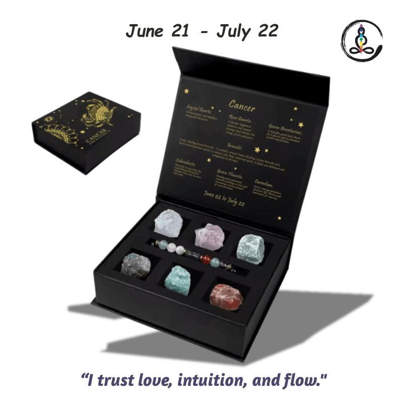 Cancer Zodiac Sign Natural Stone Gift Box - Image 2