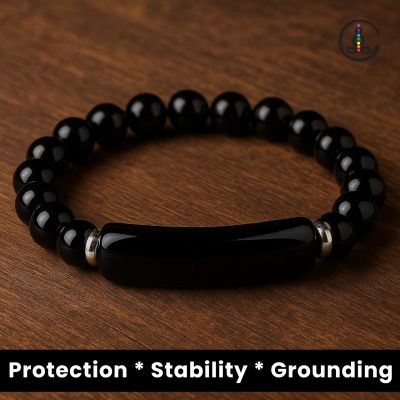 Black Agate Women’s Beaded Bracelet