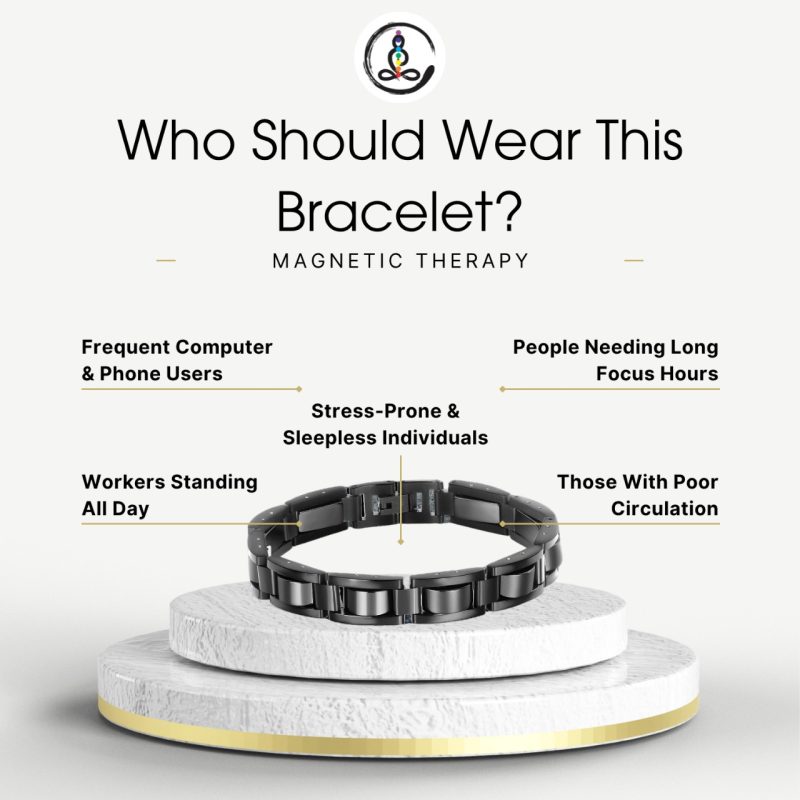 Hematite Magnetic Therapy Men's Bracelet - Image 2