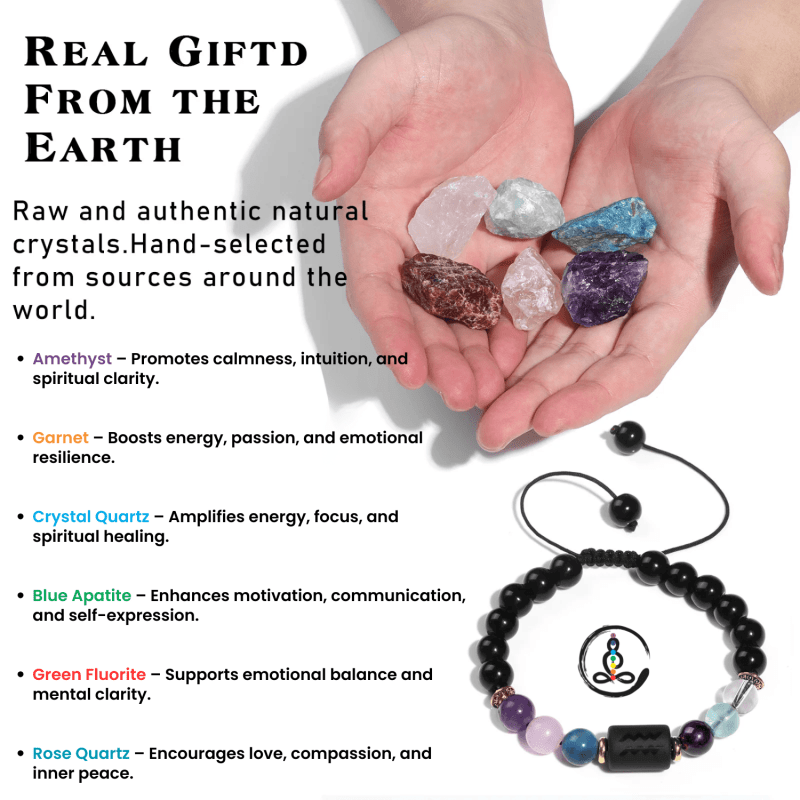 Aquarius Zodiac Sign Natural Stone Gift Box - Image 3