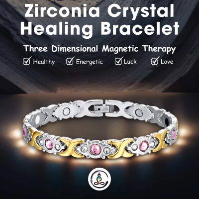 Zirconia Titanium Steel Women's Magnetic Therapy Bracelet