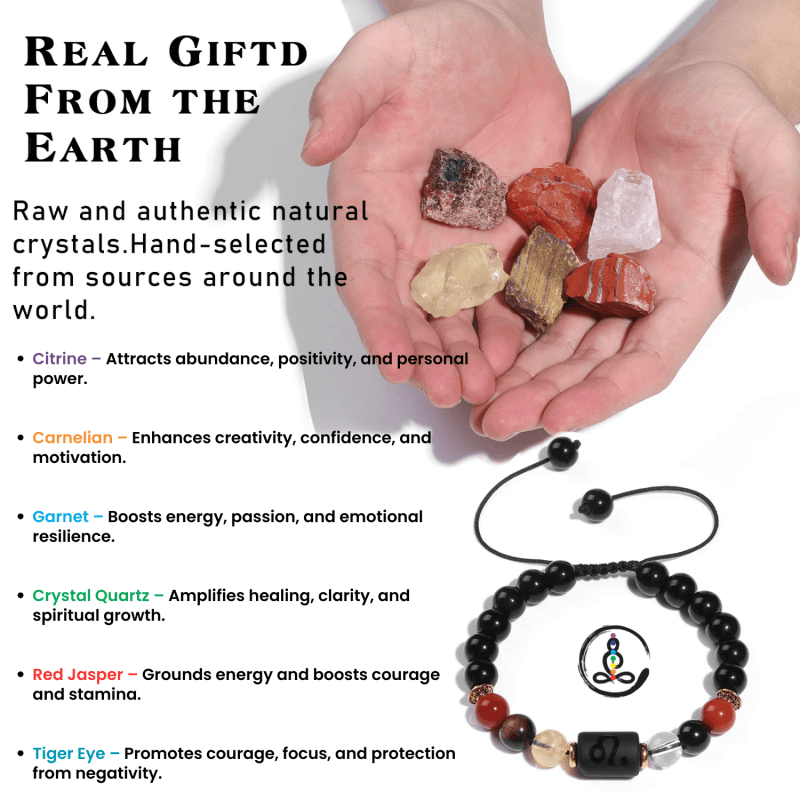 Leo Zodiac Sign Natural Stone Gift Box - Image 3